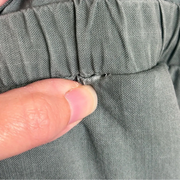 Anthropologie Cloth & Stone Juliana Jumper Sage Green Cropped Jumpsuit Womens Lg - Picture 15 of 16